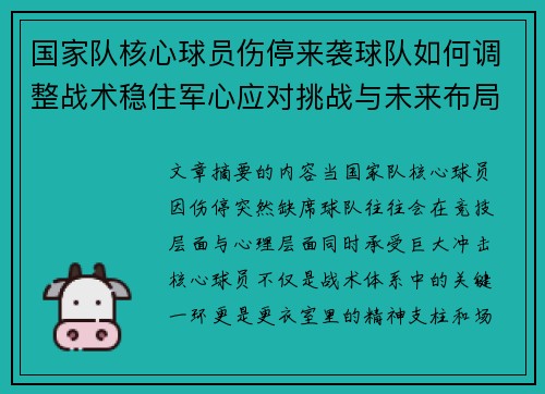国家队核心球员伤停来袭球队如何调整战术稳住军心应对挑战与未来布局